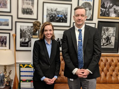 Erica Landis, PhD with Rep John Lewis' Sr Policy Advisor Thomas Dorney